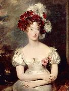 Sir Thomas Lawrence Portrait of Princess Caroline Ferdinande of Bourbon-Two Sicilies Duchess of Berry. oil painting on canvas